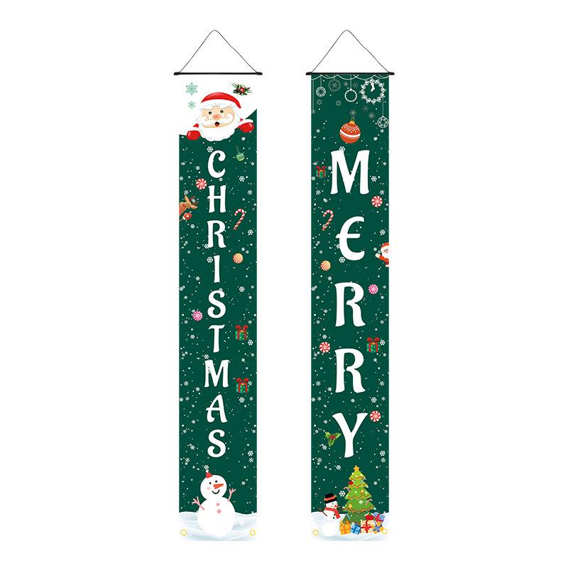New Christmas Hanging Flag: Atmosphere Decoration, Ins Style Background Cloth, Custom Christmas Couplets for Porch (2026).