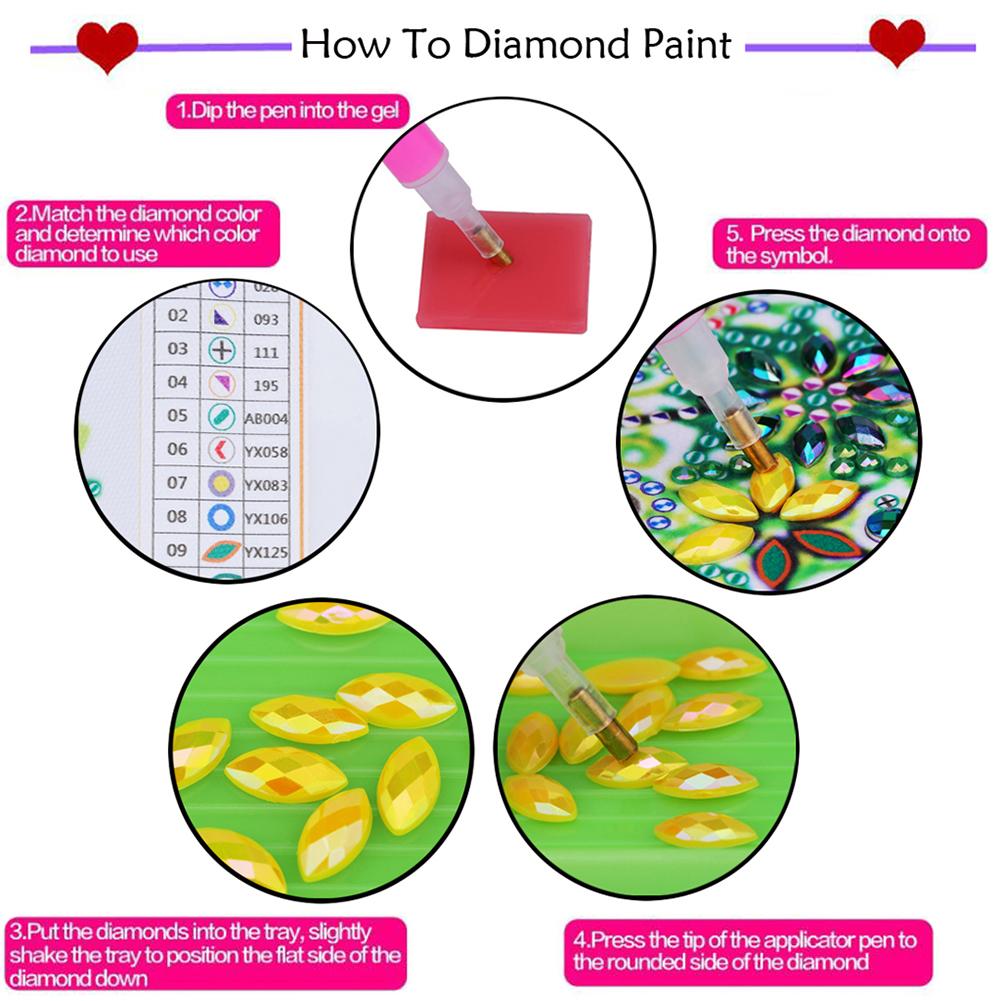Acrylic 2D Flat Print Animal DIY Diamond Painting Desktop Ornaments Kit Acrylic 2D/Flat Animal DIY for Home Office Desktop Decor