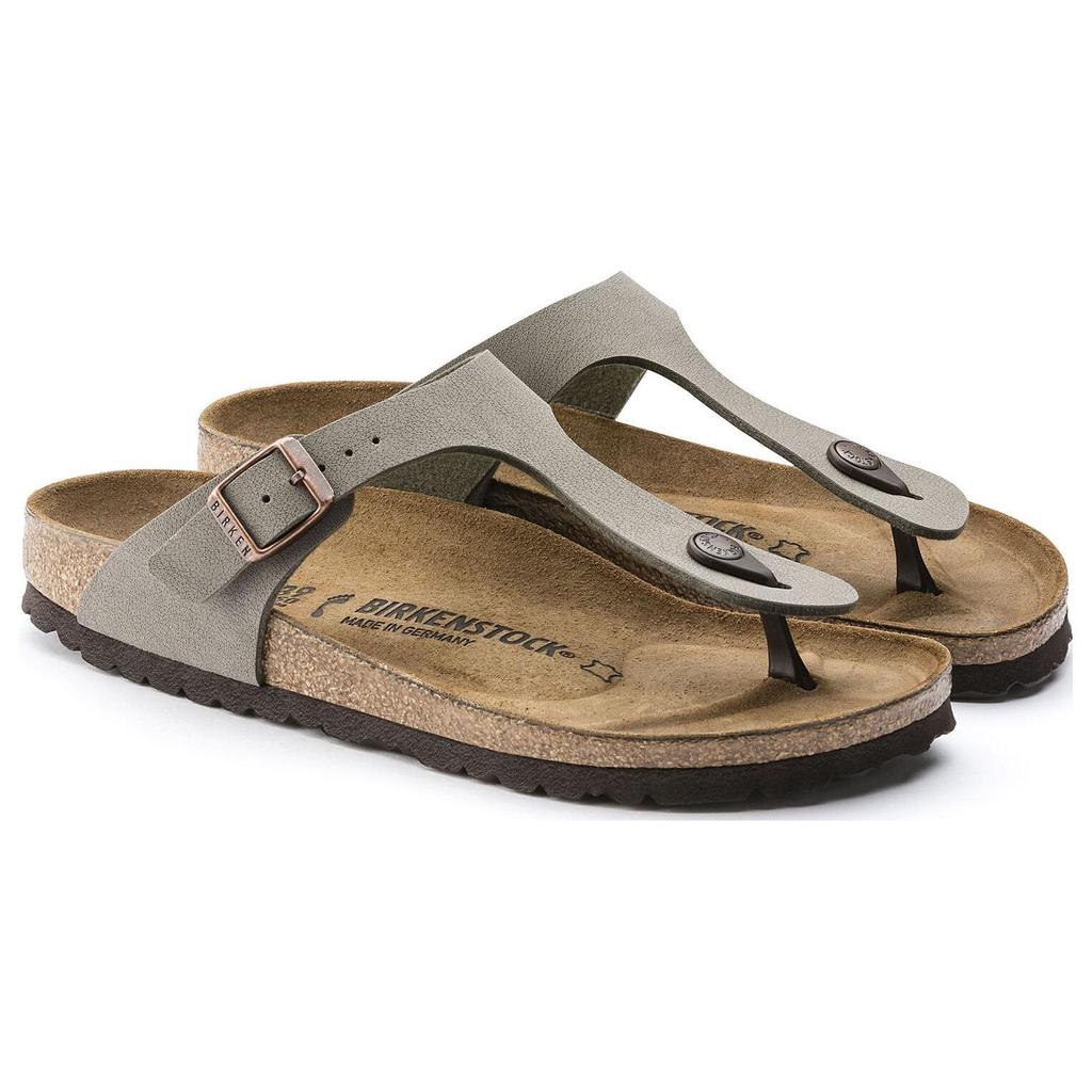 Birkenstock Gizeh Искусственная кожа Удобные Плоские Шлепанцы Унисекс Обувь Серый 0043393