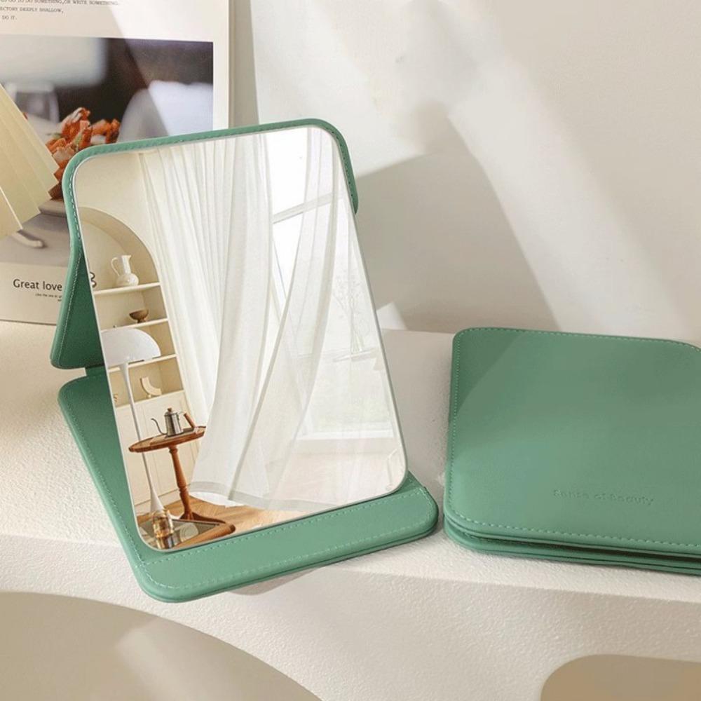Folding Desktop Stand Mirror Portable Vanity Mirror Easy To Carry Makeup Mirror