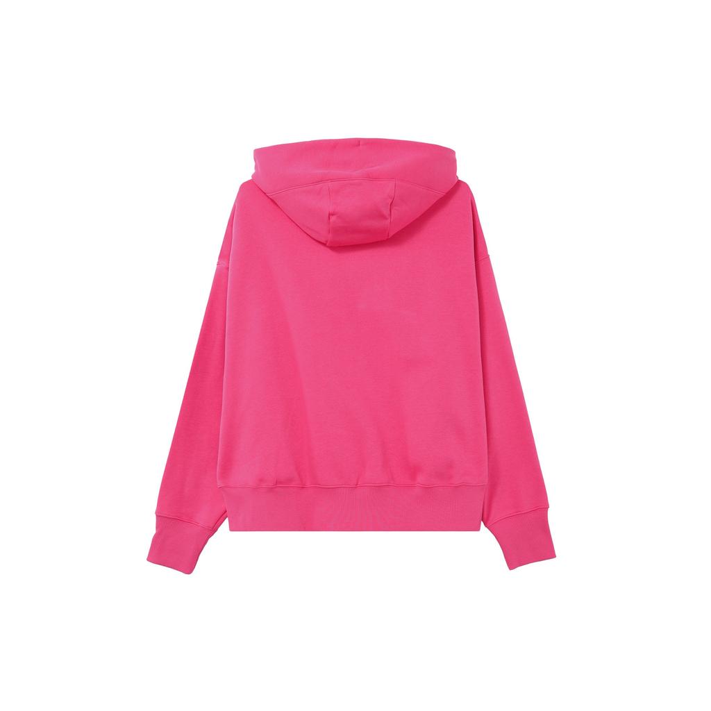 Nike Однотонный свитер с капюшоном, повседневная толстовка, женская толстовка, малиновый DQ5859-615