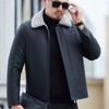 Middle-aged and Elderly Men's Genuine Leather Jackets, Thickened Down Jackets, Short Styles, Extra Fat and Enlarged Sheepskin Jackets, Trendy Jackets