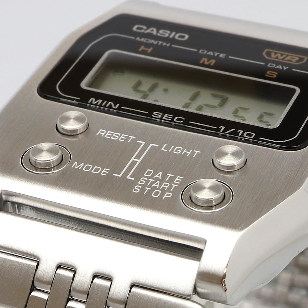 Casio Цифровые часы Vintage Series Reprint Design Unisex Silver Overseas Модель A1100D-1 [Товар]