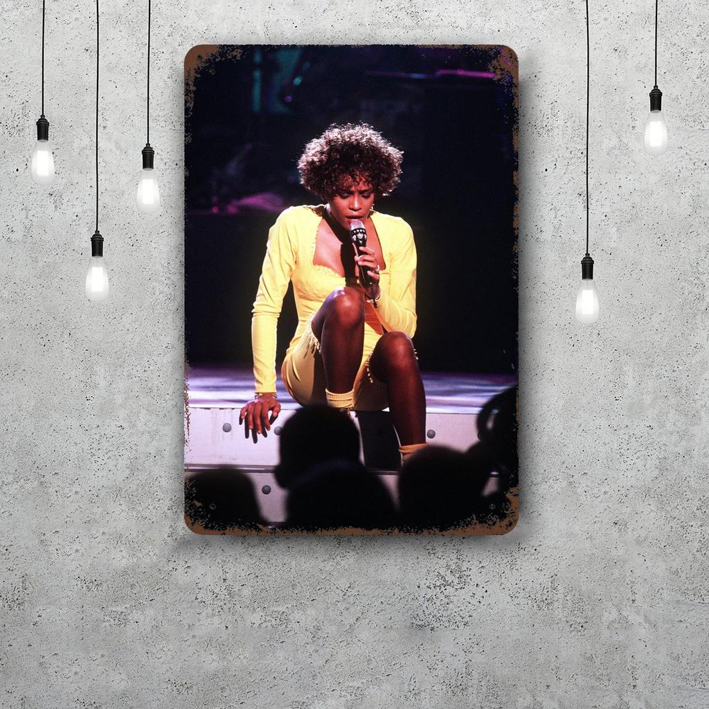 whitney houston Vintage Tin Sign Home Decor Wall Decor Art Wall Mural Room Decoration Decor Retro Metal Sign Plate Bar Posters