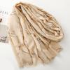 Simple Women Scarf Summer Beach Shawl Cotton Linen Feeling Tassel Pashmina Muslim Hijab Wrap Lady Viscose Scarf