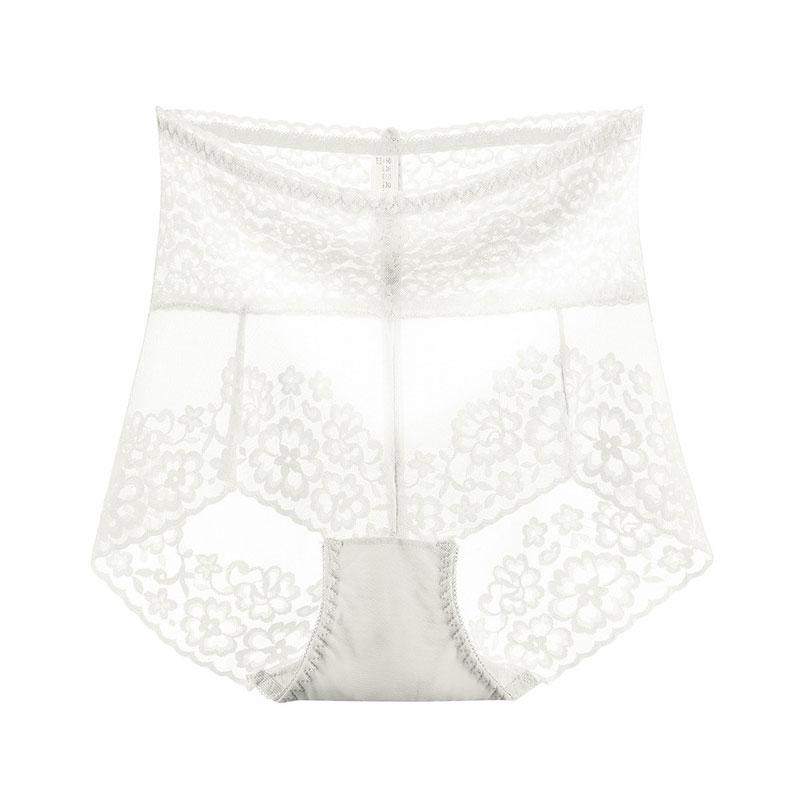 Sexy Large Underwear for Women's Ice Silk Traceless Breathable High Rise Sports Lace Panel Women's Triangle Pants