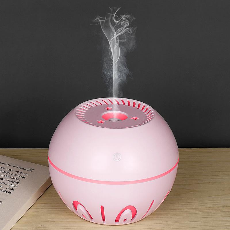 Креативный USB-увлажнитель воздуха с функцией ароматерапии и эффектом дыма и древесной фактуры с возможностью нанесения индивидуального логотипа