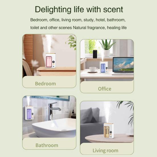 Aromatherapy Diffuser Rechargeable Essential Oil Humidifier Large Spray Volume Wall Desktop Installation Bathroom Deodorizer Air Freshener