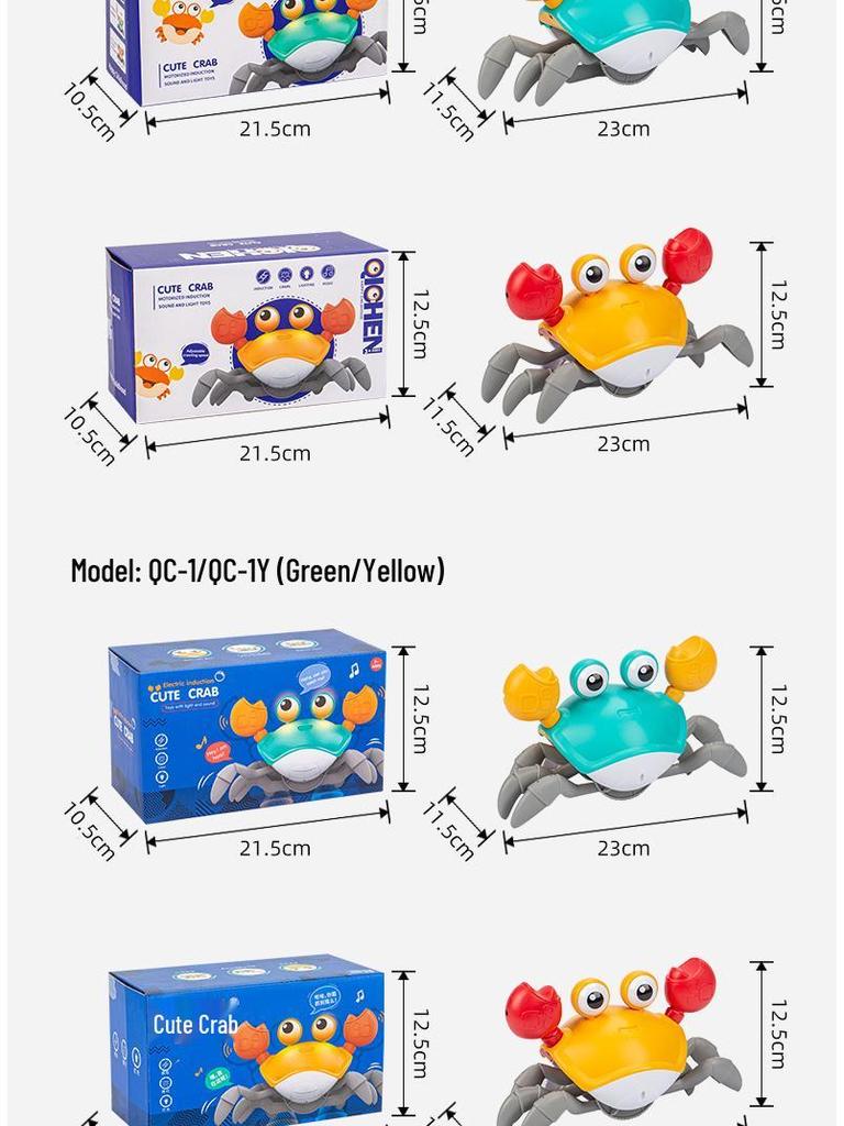 Индукционная игрушка «Ползающий краб» для детей 1-2 лет - Увлекательная и развивающая для мальчиков и девочек