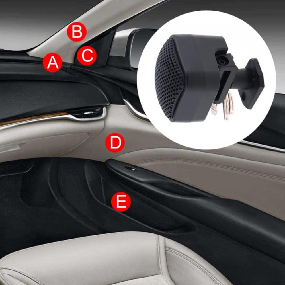 Roisin 2 Pieces 500W Mini High Efficiency Car Tweeter Speaker for Car Audio System, Horn Audio, Music Stereo Speaker