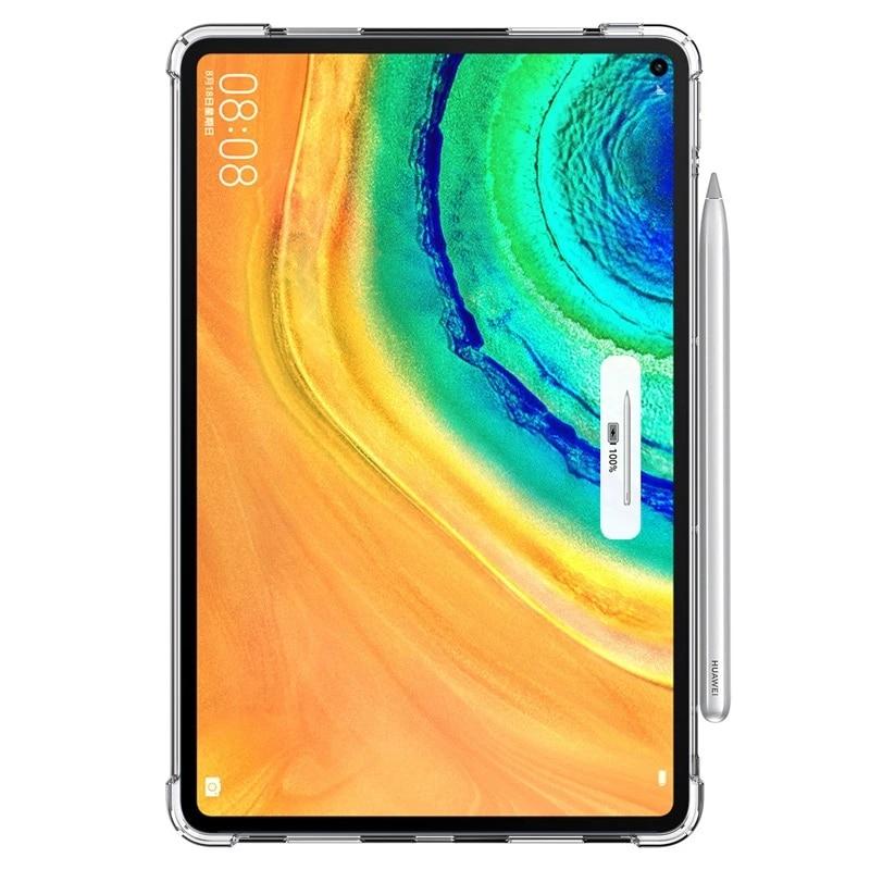 Силиконовый чехол для Huawei MatePad T8 T5 T3 10 9,6 M3 M5 Lite 8,0 8,4 10,1 10,4 10,8, прозрачный чехол, мягкая задняя крышка из ТПУ для планшета