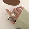 Elegant Women Irregular Faux Pearl Open Ring Exquisite Alloy Jewelry Fashion Finger Ring Banquet Party Accessories Jewelry Gift