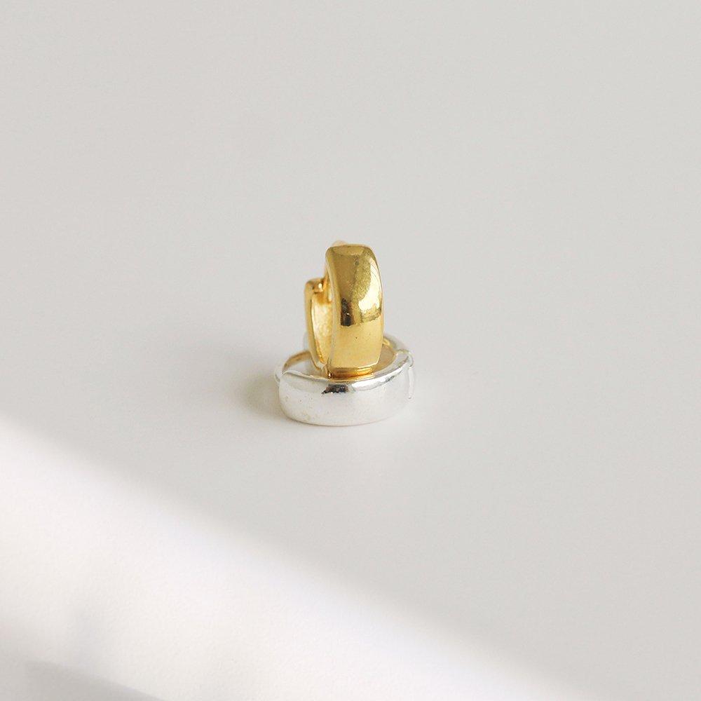 14K Gold-Filled Silver Round One-Touch Earrings