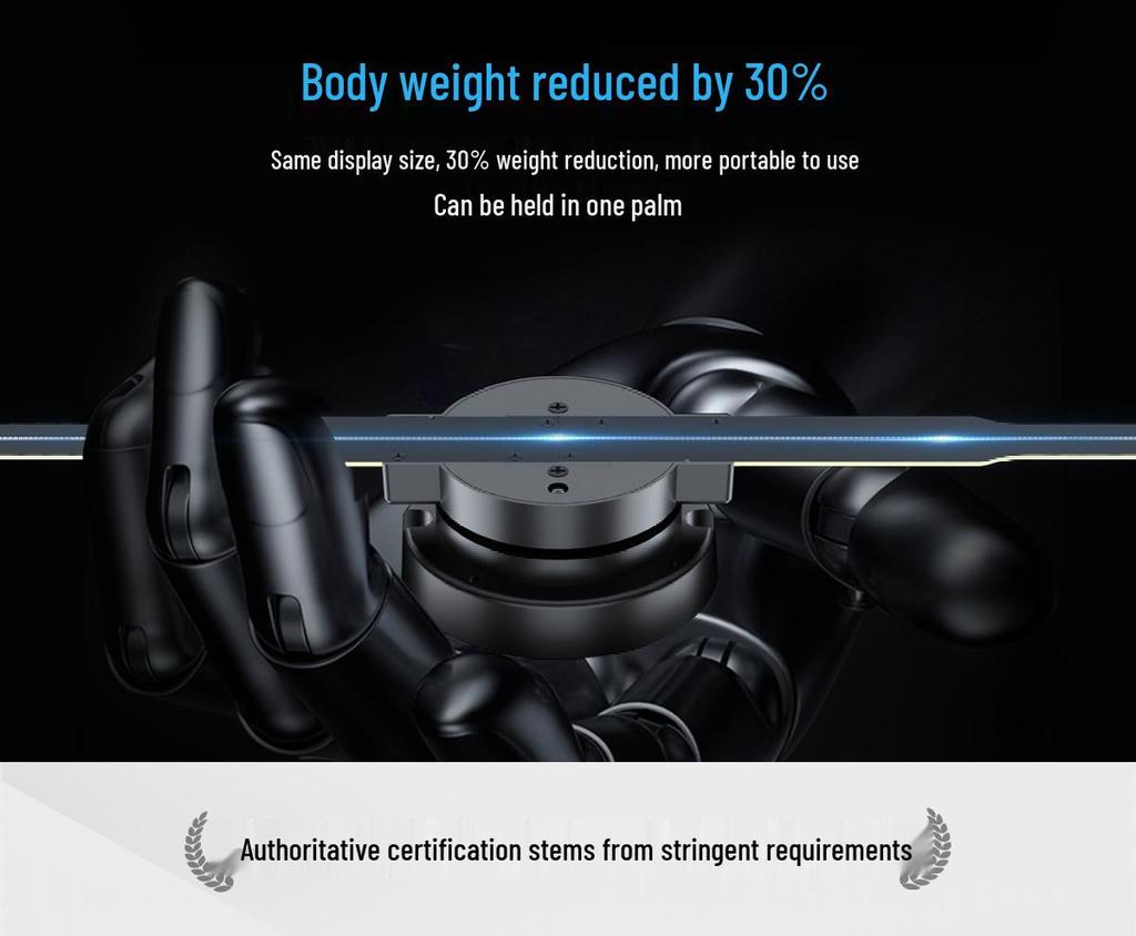 42 см 3D голографический светодиодный вентилятор-проектор: Настенный вращающийся дисплей для аэрорекламы