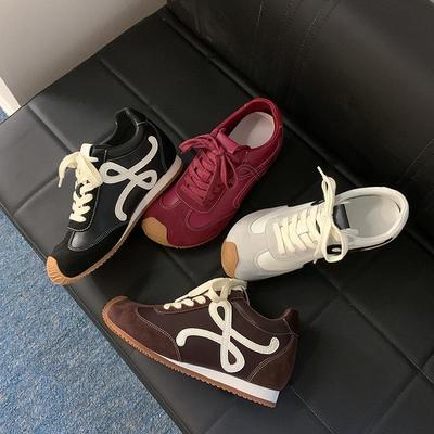 Женские туфли на каблуке 7 см, кожаные, в стиле «уродливая милота», с цветными блоками, осень/зима 2025