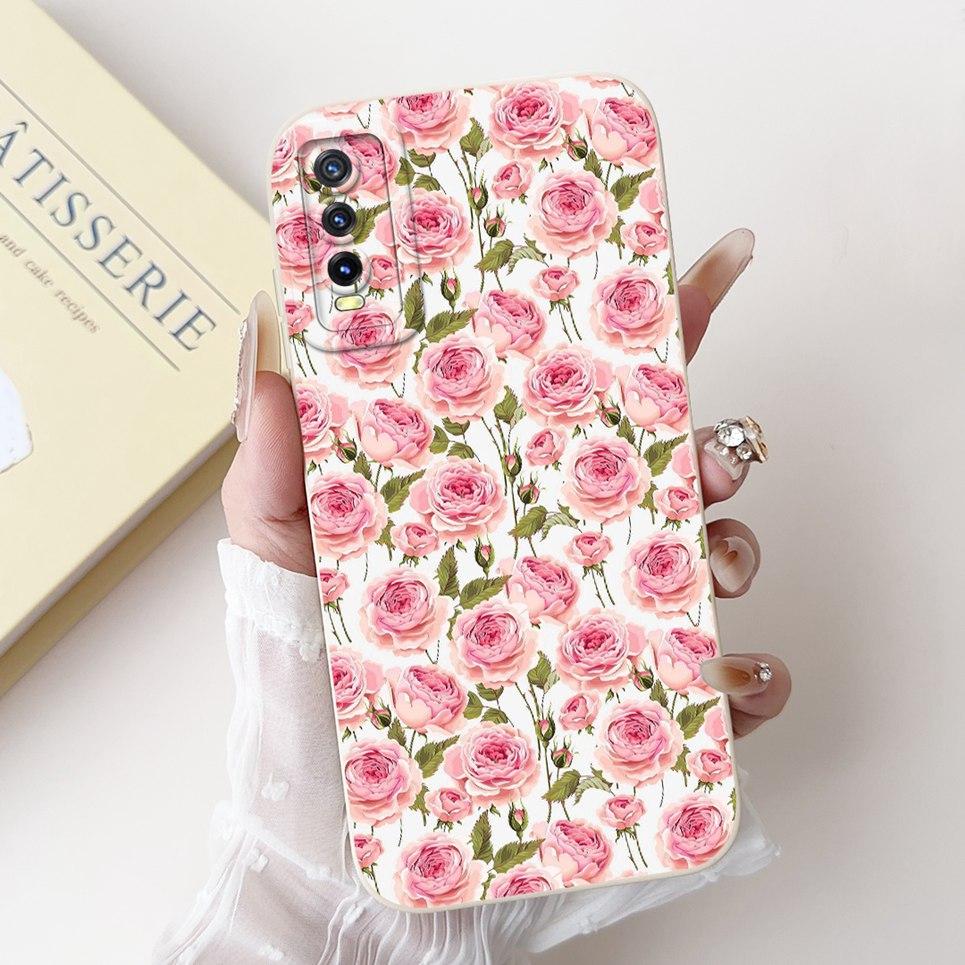 For Vivo V2027 V2028 V2029 Back Cover Vivo Y11S Y12s Y12a Y20 Y20s Y20i Case Girly Fashion Funda Soft Liquid Silicone Bumper