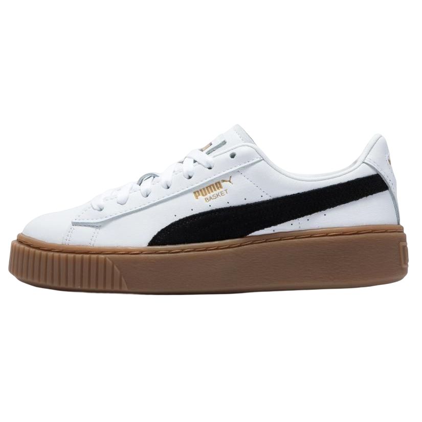Puma Basket Platform L Retro Casual Sneakers Women Sneakers White 394369-01