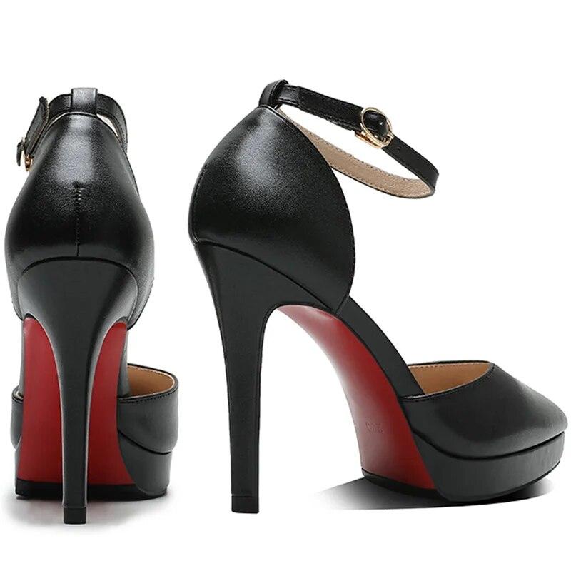 Новые модные женские туфли-лодочки, непромокаемые женские свадебные туфли на платформе с одной линией и пряжкой, с острым носком, на тонком высоком каблуке 10 см