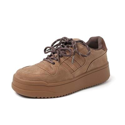 Кроссовки из коровьей кожи весна-осень-лето на платформе со шнуровкой белые кроссовки с толстой подошвой женские повседневные туфли Superstar