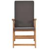 Garden Deck Chairs 2 pcs with Cushions Solid Teak Wood Grey