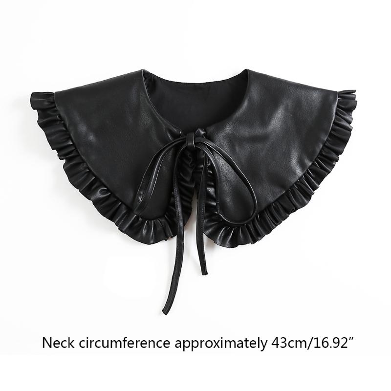 Korean Style Decorative Fake Collar Shawl Wrap Hollow Out Embroidery Sunflower Leaves Lace Necklace Vintage Short Poncho Capele