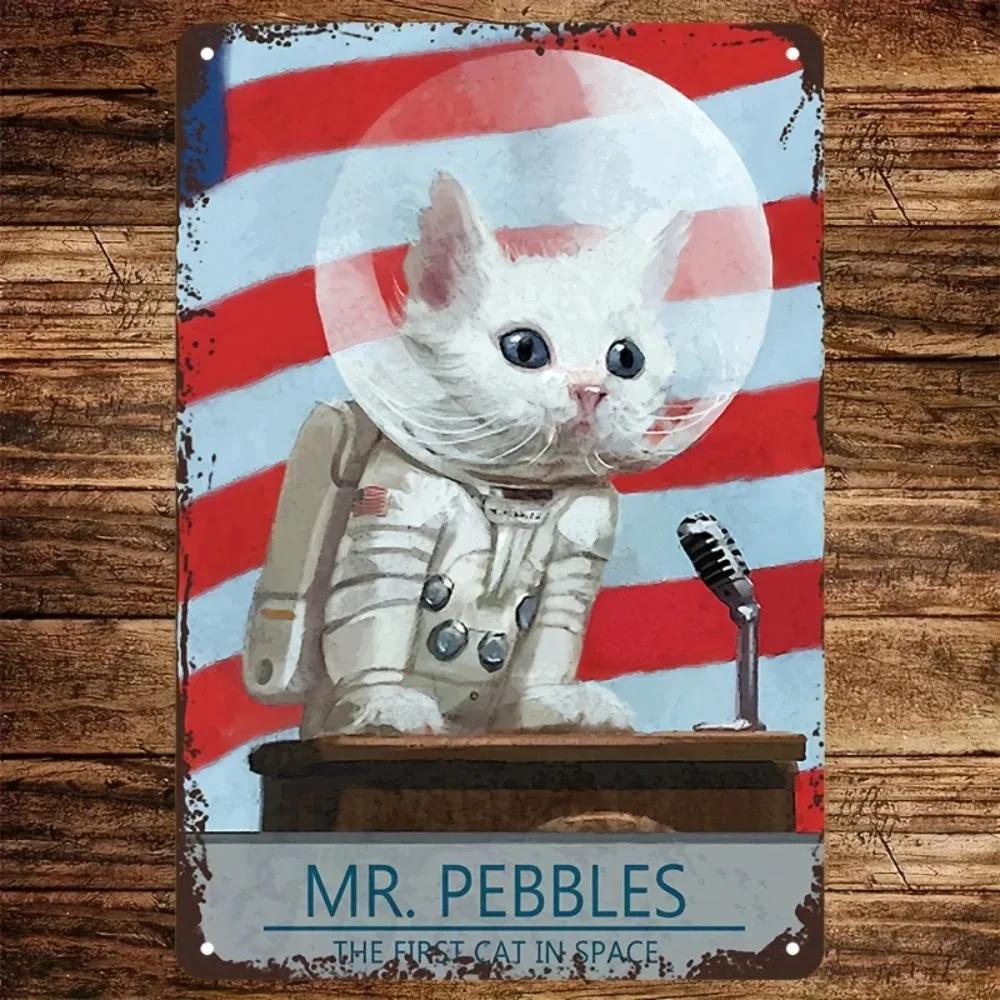 PEBBLESKULTARTZ Fallout Мистер. Ретро металлическая жестяная табличка "Камешки" - Алюминиевая настенная живопись, Ретро декор для спальни, дома