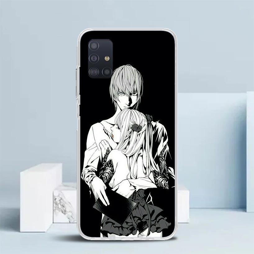 N-Note D-Death Anime Ryuk Soft Cover for Samsung Galaxy A12 A22 A32 A52 A72 A02S Phone Case Note 20 Ultra 10 S10 Plus A51 A71 A5