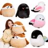 Simulation 35/40cm Cute Sparrow Crow Plush Toy Fat Round Stuffed Bird Animal Doll Pillow Soft Lifelike Bird Baby Christmas Gifts