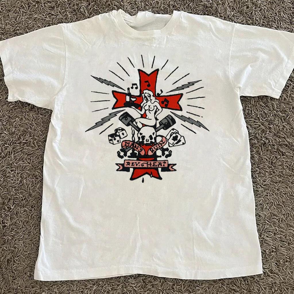 Винтажная белая хлопковая рубашка Reverend Horton Heat Унисекс Концертная от S до 5XL TR342