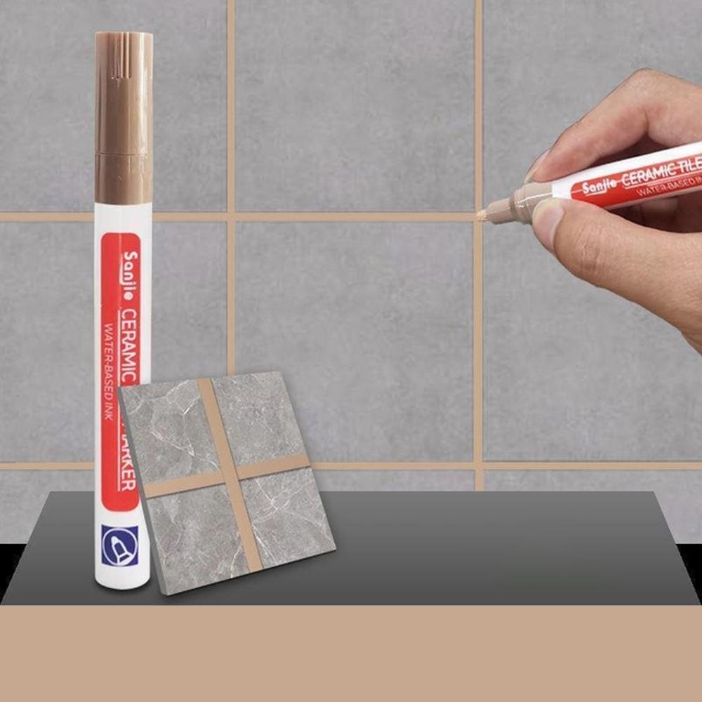 2pcs New Waterproof White Wall Tile Marker Pen Grout Restorer Gap Repair For Bathroom Floor Seam Paint Filling Construction Tools