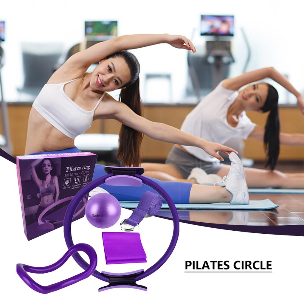 Pilates Ring Sports Home Fitness Yoga Leg Arm Muscle Trainer Balance Exercise Workout Gym Equipment Ball Loop Band