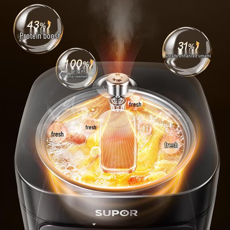 SUPOR 5L Stainless Steel Electric Pressure Cooker CN plug (adapter included)