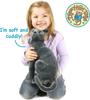 VIAHART Russian Blue Ray Plush Toy, Gray, M Size (approx. 30cm) Fluffy Cat Toy, Washable Plush Toy