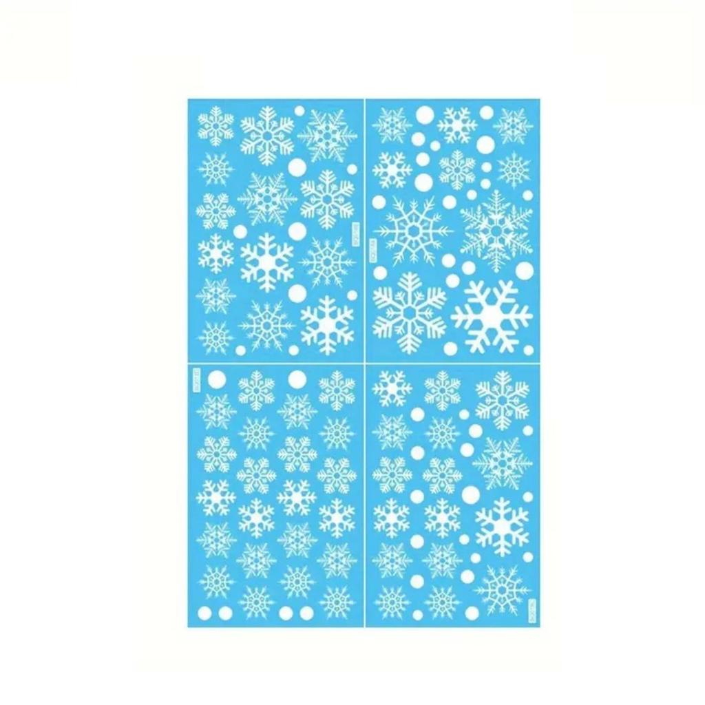Snowflake Window Stickers Static Snowflakes Suitable For Christmas And Winter Door Decorations