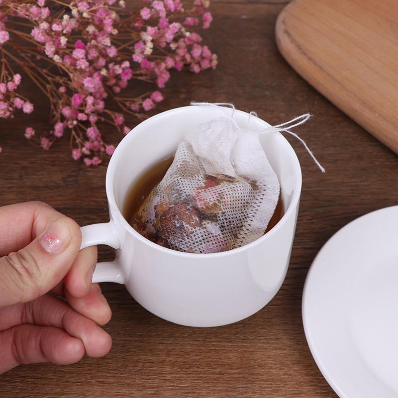 100 шт./лот, пакетики для заварки чайных пакетиков с заживляющим уплотнением, 7 х 9 см, пакетик-фильтр