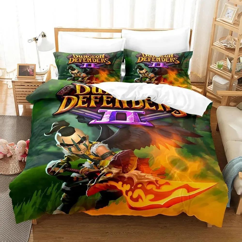 3D Printed Game Dungeon Defenders Bedding Collections Exquisite Bed Supplies Set Duvet Cover Bed Comforter Set Luxury Birthday Gift