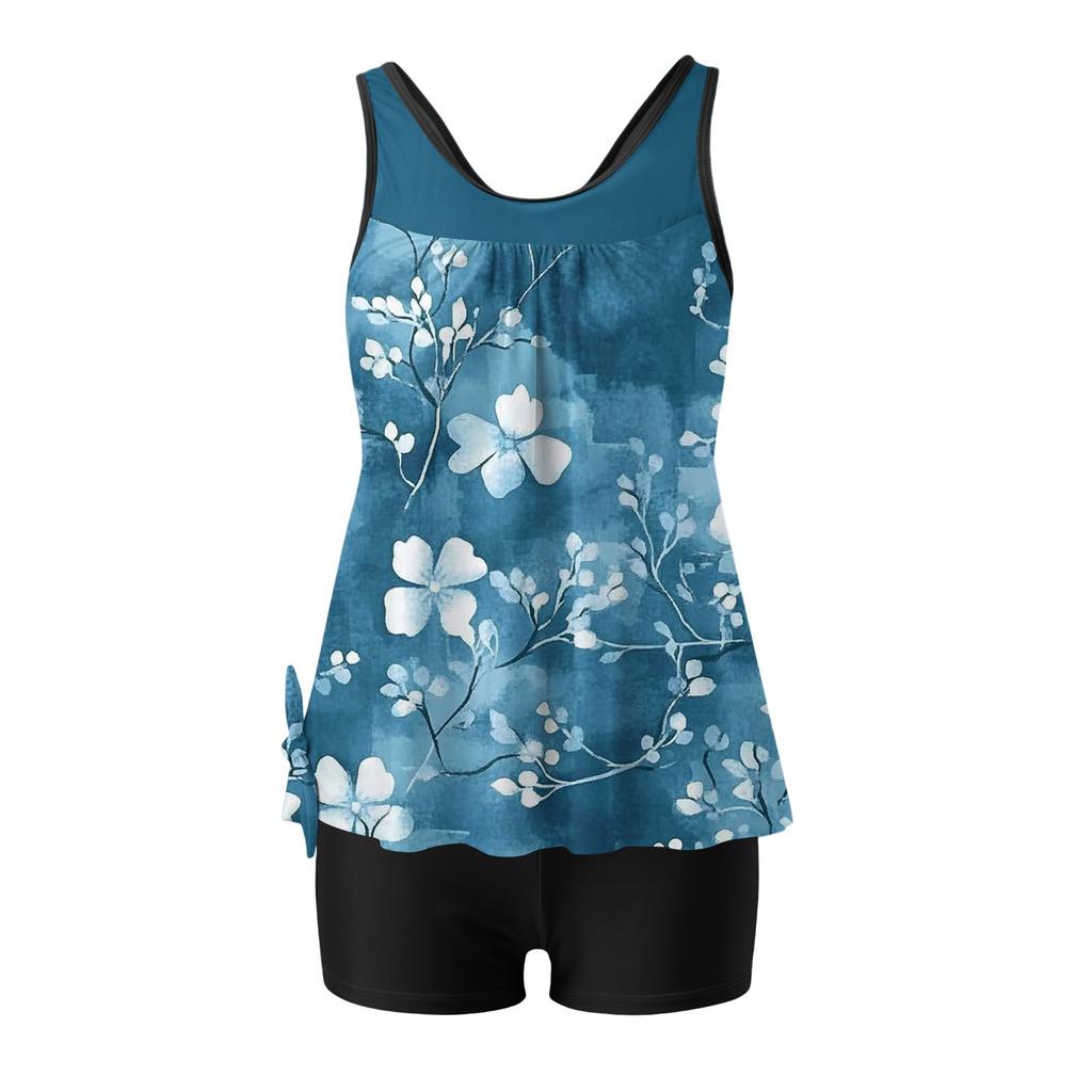 Women Swimsuit With Shorts Flowy Two Piece Swimsuits Bathing Swimwear