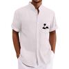 Men's Vintage Button Down Bowling Shirts Short Sleeve Summer Beach Shirt