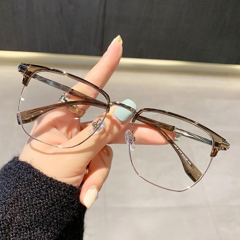 New business casual frame men's anti-blue light glasses metal glasses frame women's eyebrow glasses frame