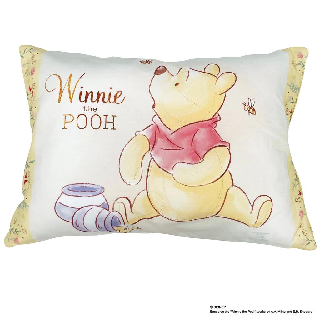 MORIPiLO Наволочка Morishita с изображением Винни-Пуха 40x30 см, моющаяся, с героями Disney, желтая 4621220, детская, прибл.