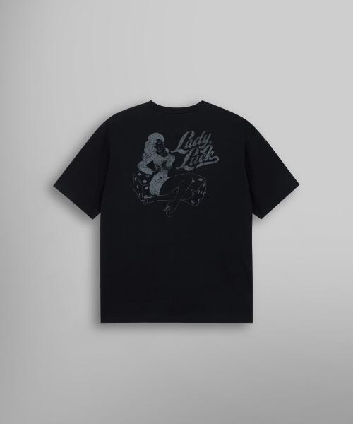 ALPHA INDUSTRIES Свободная футболка Lady Luck Черная