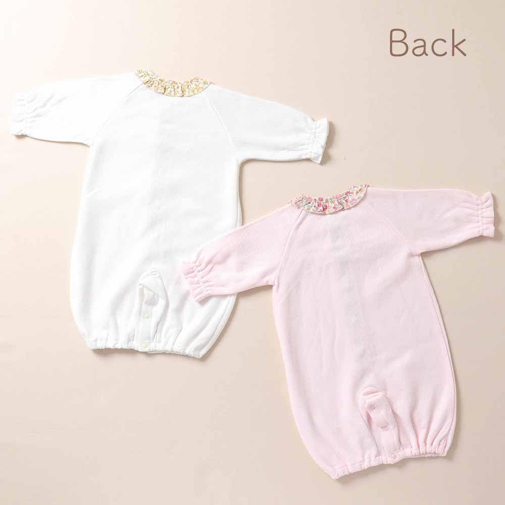 Cream de Coco with Diamond Face Floral Made in Japan Snaps Newborn Baby Baby Sizes Floral Stylish Size Two-Way All-In-One Print, [Crotch Available],