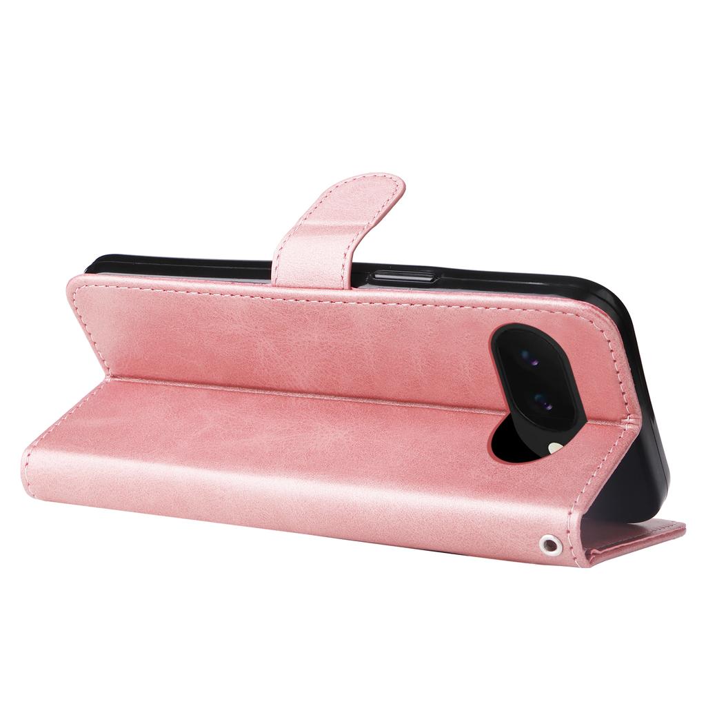 For Google Pixel 9a Case Zipper Wallet Calf Texture PU Leather Phone Cover