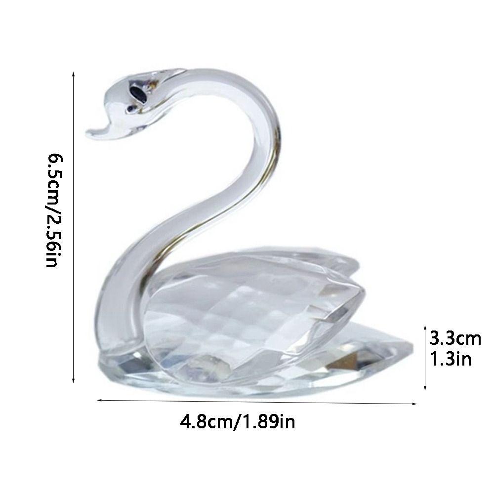 Творческие лебеди, поделки, украшение для рабочего стола, стеклянные фигурки лебедей, гостиная