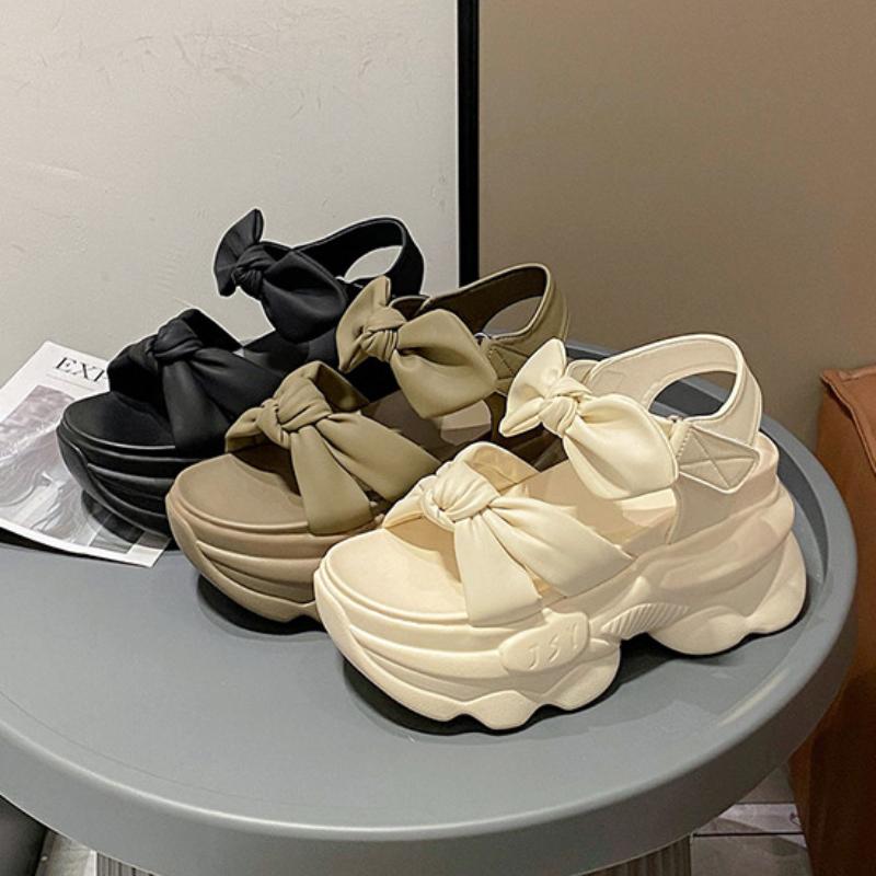 Мода Модные женские босоножки на танкетке Женские туфли на платформе Роскошная женская обувь Новые пляжные босоножки Летние универсальные Zapatos Para Mujeres