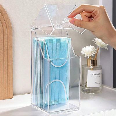 1PC-настольный держатель для кистей для макияжа, ведерко, подстаканник с крышкой, органайзер для косметики, помады, тюбик, прозрачный