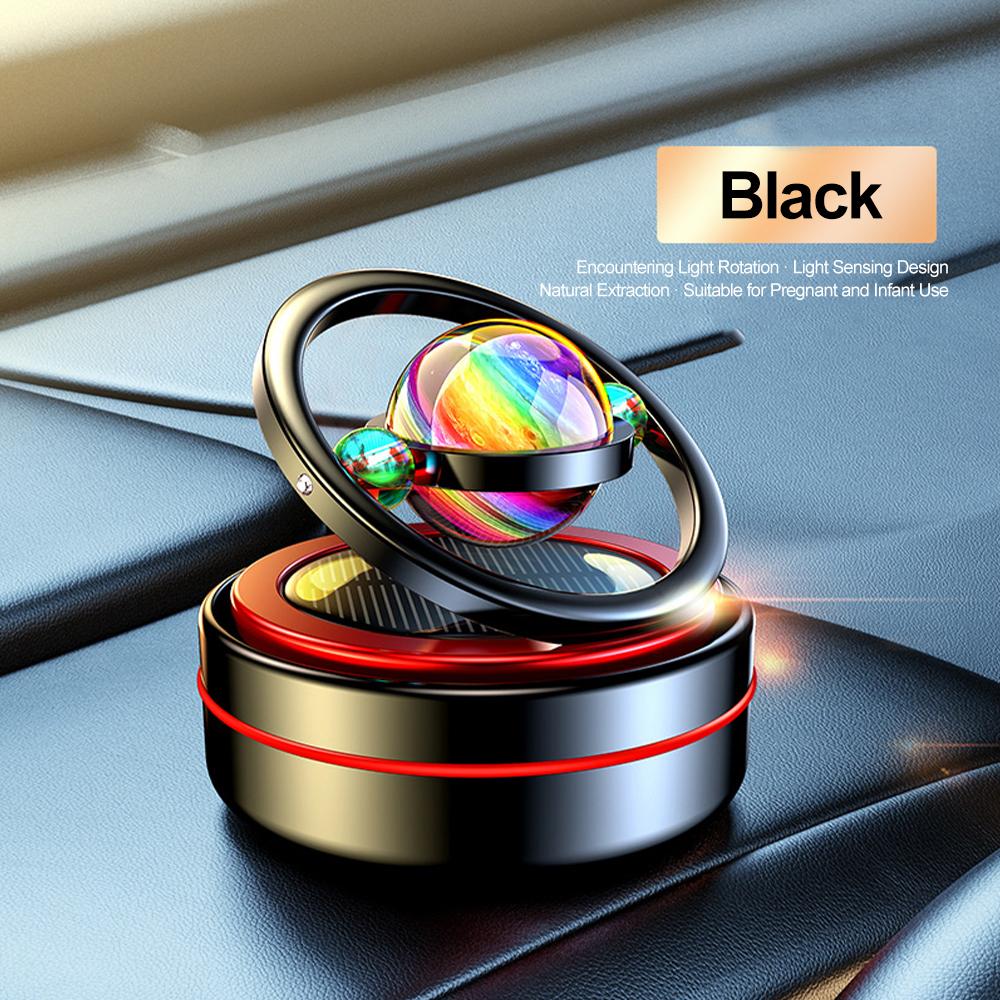 Солнечный автомобильный освежитель воздуха с автоматическим вращением, ароматизатор для приборной панели, диффузор эфирных масел с изображением галактики и планет, автомобильные украшения, аксессуары