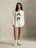 Yuehe 2026 Women's V-Neck Black Bow Knit Casual Loose Top