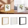 Picture Frame for Dried Flowers Square Wooden Shadow Box Frame Dried Flower Display Stand for Ticket Keepsake Flowers Award Art