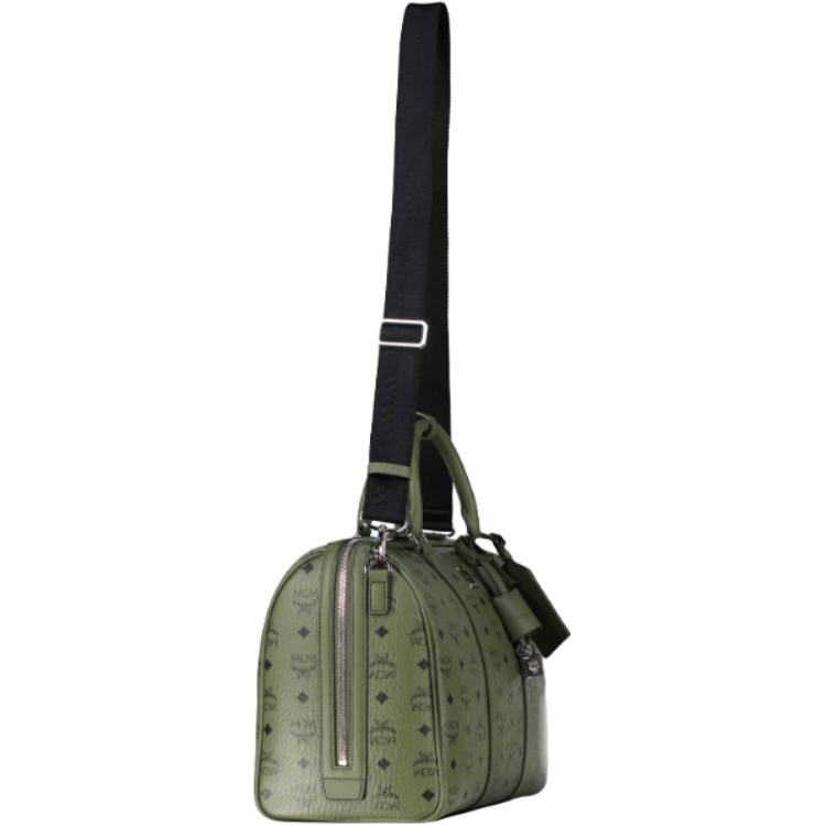 MCM Ottomar Silver Cobalt Metal Accessory Logo Copper Plate Shoulder Crossbody Tote Bag Women Travel Bag Khaki Moss MMVFATT02K8001